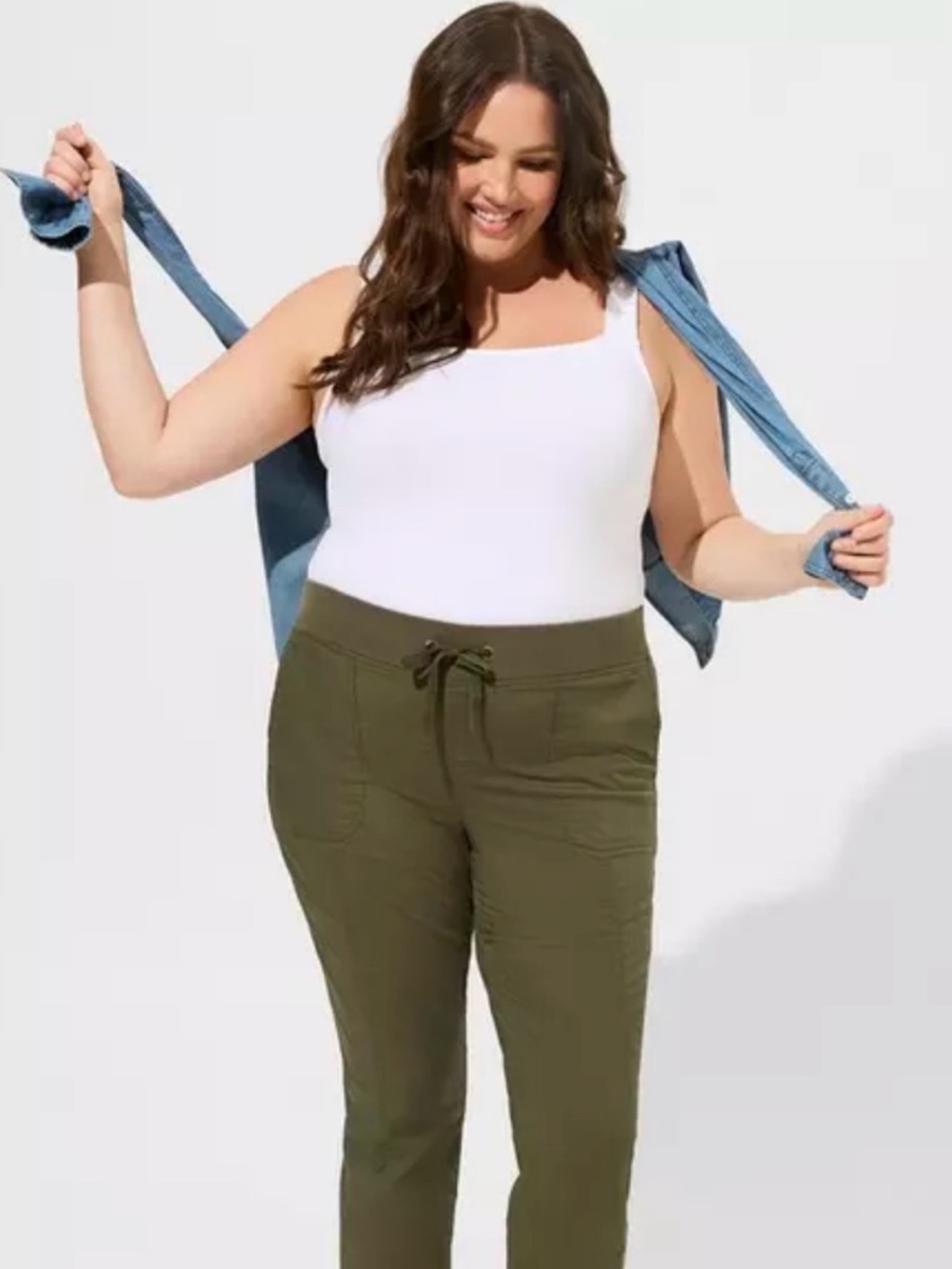 torrid Olive Green Drawstring Joggers